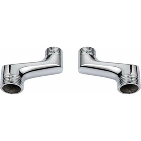 Trimec – Raccord de robinetterie laiton coudé réducteur – Bras pivotant réglable – Raccord mural contre coudé – Excentré 1/2 3/4 – Chrome A (1/3)