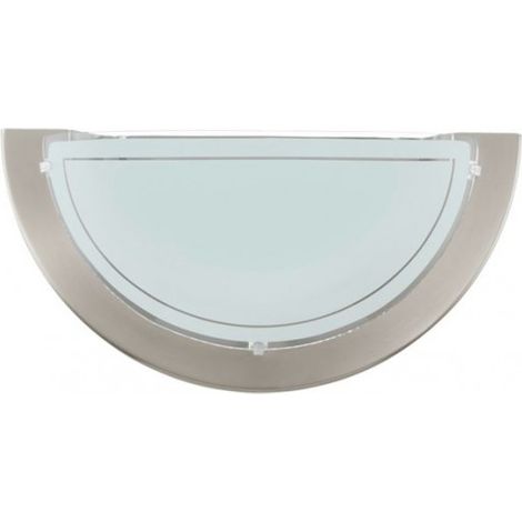 Aplique de pared de metal/cristal níquel - Eglo