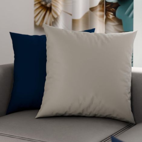 Lot de 2 Taies d'oreiller de Lit 40x40 cm, Housses de Coussin Unies Double Face Gris Clair et Bleu, Taie Oreiller 100% Microfibre, Fabriqué en Italie (1/3)