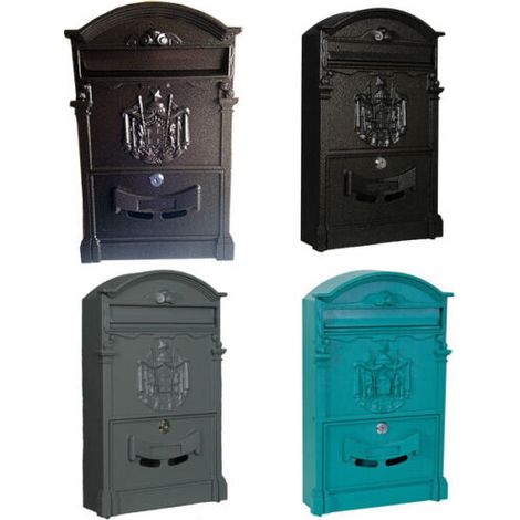 Cassetta Postale per poste Modello regina per esterno 260x90x410 h con 2 chiavi – col. BRONZO (1/2)