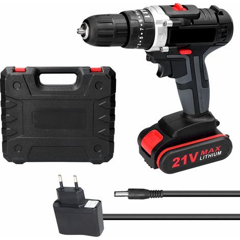 3-in-1 multifunctional electric drill and mini screwdriver for home use, with adjustable speed and 25 torque settings. (1/5)