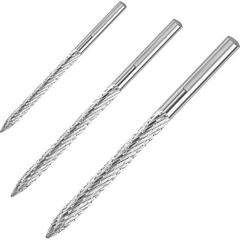 Foret alésoir pour pneus. réparation de pneus multi-tailles. coupe-carbure. patchs. coupe-bouchon. coupe-fil. alésoir en acier au carbone. outils de réparation (lot de 3. 3 mm. 4.5 mm. 6 mm) (1/4)