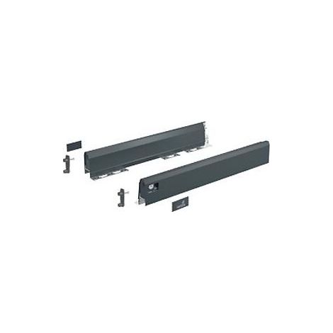 Kit de profils de côté de tiroir pour meuble sous four Arcitech - hauteur 78 mm - longueur 500 mm - finition anthracite - HETTICH