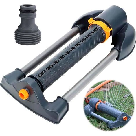 Arroseur Oscillant,Arroseur Jardin,Arrosage Automatique pour Jardin en Plastique abs Epaissie,Asperseur Arrosage en Résistant à la Corrosion,Orientation Réglable à 120° pour Arrosage Pelouse et Gazon