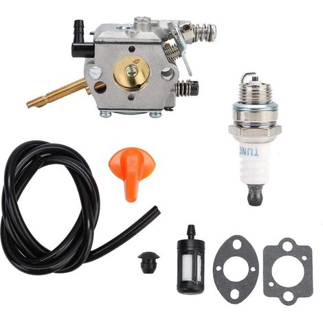 Kettensägenvergaser – Hochleistungsvergaser-Reparatursatz, Ölleitung und Zündkerzenersatz, kompatibel mit STIHL FS48, FS52, FS62, FS66, FS81, FS86, FS88 und FS106 Kettensägen (1/5)