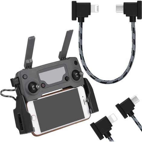 Cavo in nylon da 15 cm per DJI Mavic Air / Mini / SE / Pro con iPhone iOS (1/4)