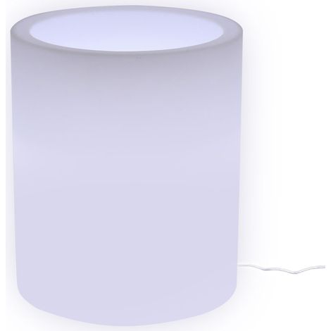 Vaso Luminoso da Esterno 35x42 cm In Polietilene Rose Led Bianco Freddo (1/5)