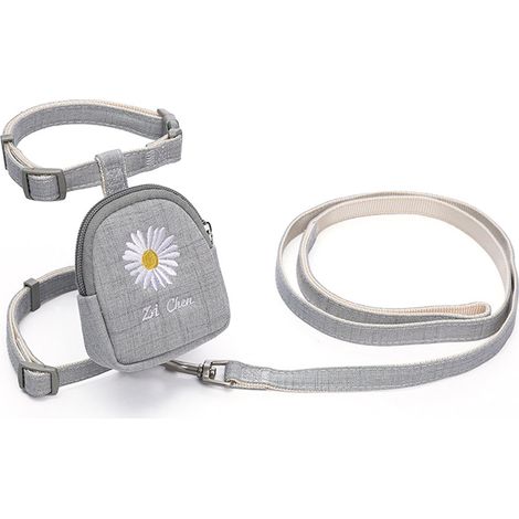 1 harnais pour chien et chat, forme I, réglable, avec sac à dos intégré, pour animaux de 2-6 kg (1/5)