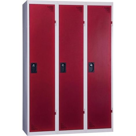 PROVOST - Vestiaire industriel monobloc 3 colonnes Provost - Rouge