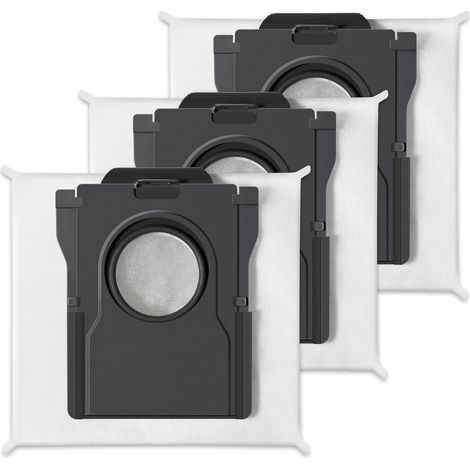 Bolsas de recolección de polvo Dreame 3x con capacidad de 3,2 litros compatibles con Dreame L10s Pro Ultra/X40 Ultra/X30 Ultra/S20 Ultra/L10s Ultra Gen2/L40 Ultra