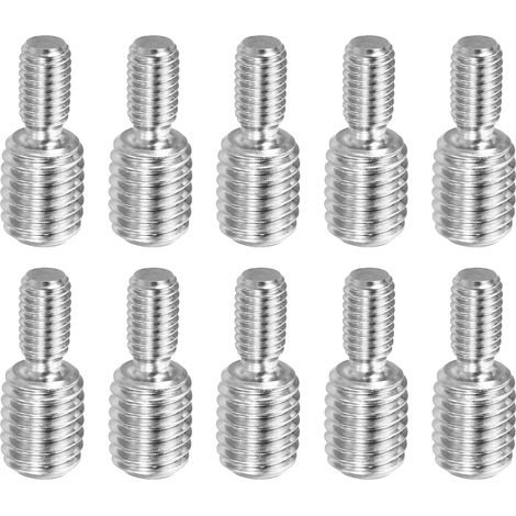M5x0,8 à M8x1,25 Double Fileté Goujon Vis Boulon, 10 Paquet 304 Inox Acier Tige Boulons Filetage Réducteur Adaptateur pour Meubles Matériel, 20mm Long (1/5)