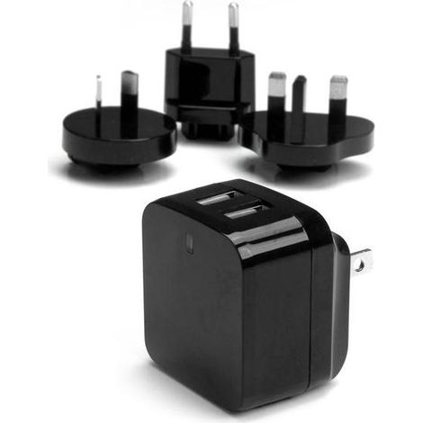 StarTech.com USB2PACBK Caricabatterie per dispositivi mobili Telefono cellulare, Smartphone, Tablet Nero AC Interno (1/4)