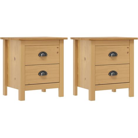 Maison Exclusive - Mesitas de noche Hill 2 uds madera maciza de p (1/5)
