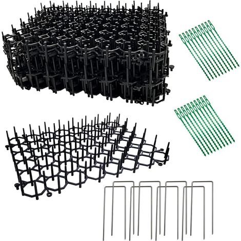 Tapis répulsif pour chats et chiens, tapis anti-chats pour animaux de compagnie avec pointes pour meubles d'intérieur, barrière pour animaux de clôture de jardin extérieur, lot de (12) (1/5)
