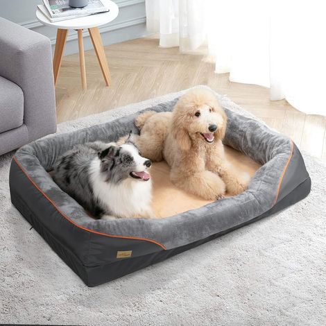 BingoPaw Cama Perro Grande Relajante Ortopedica Viacoelastica con Funda Desenfundable Lavable, 97x72x30cm XL
