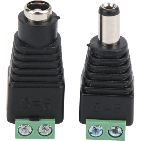 Connecteur DC 5.5x2.5mm Mâle/Femelle pour Caméra CCTV - Adaptateur Alimentation (1/5)