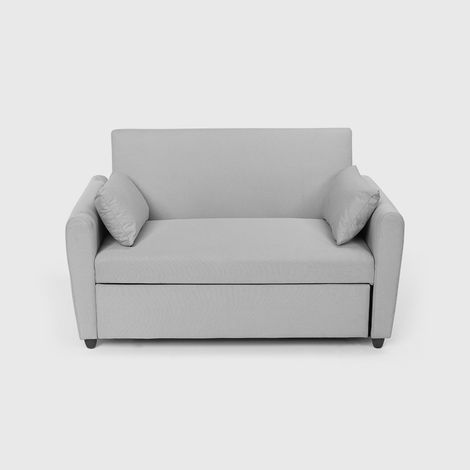 Sofá cama extraíble de 2 plazas diseño moderno en tejido PORTO RICO - Gris