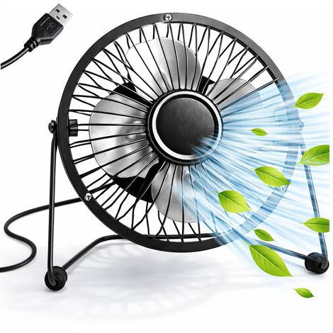 Ventilateur de bureau USB 14,5 x 15 cm, mini ventilateur  ventilateur compact pour ordinateurs portables et postes de travail (1/5)