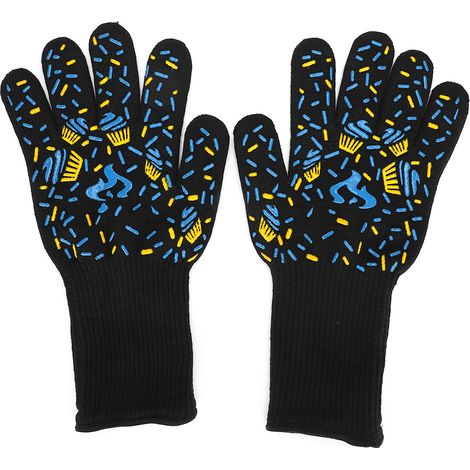 Gants résistants à 800°C, ignifuges, antidérapants et imperméables pour barbecue et four micro-ondes (1/5)