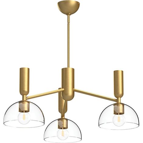 Elstead Alora Mood Jude Plafonnier suspendu multi-bras contemporain or brossé 3x E27 (1/5)
