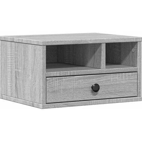 Maison Exclusive - Soporte impresora madera ingeniería gris Sonom