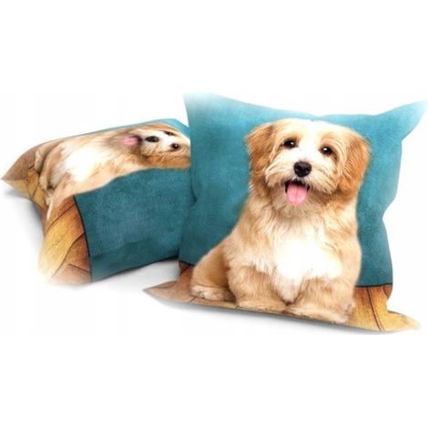 FEDERA PER CUSCINO PER BAMBINI CON SEGNO DI CANE 45x45 CM