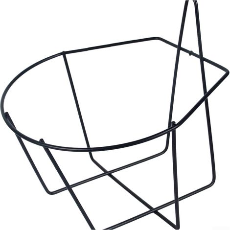 Lot de 3 supports muraux en métal pour pot de fleurs, balcon, décoration de jardin, support en fer robuste avec finition lisse pour intérieur et extérieur, noir, 18 x 17,5 cm (1/5)