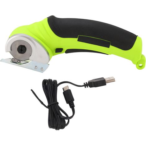 Portable Electric Hand Scissors Cordless Fabric Scissors Rechargeable Cardboard Scissors with Safety Lock 240 RPM (Light Green) (1/5)