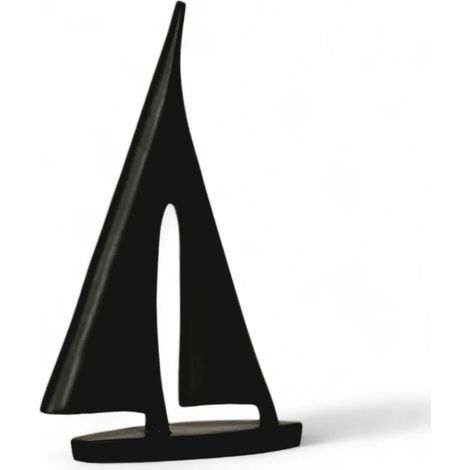 Figura decorativa de barco negra grande de 28 cm - Velero, barco, yate (1/5)