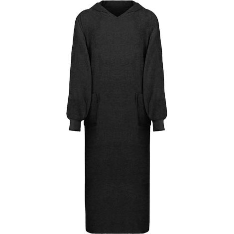 vidaXL Sweat à capuche couverture KINN Noir XXL Coton (1/5)