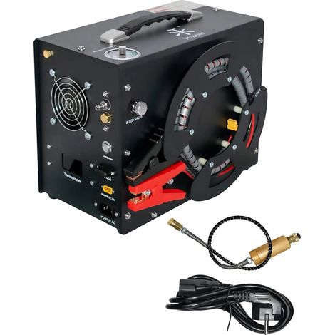 Compresseur d'air TUXING PCP, Haute pression 4500 PSI, Portable 12V/110V/220V, Pression de réglage, 110V (1/2)