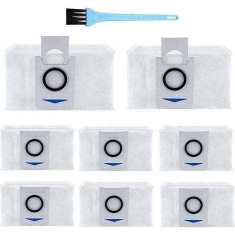 Pack de de 8 Sac d&39aspirateur Accessoires pour Ecovacs Deebot X1 Omni / X1 e Omni / T20 Omni, XU, Aspirateur Accessoires de Rechange S - KZQ