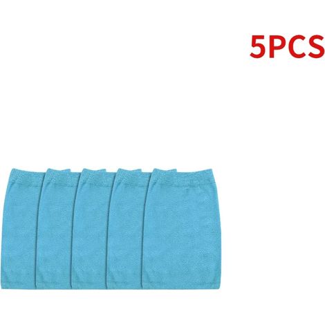 Accessoires de piscine (5 pièces bleues) Chaussettes de rangement pour filtres de piscine en nylon, compatibles avec les paniers et les skimmers. Accessoires de piscine blancs. (1/5)