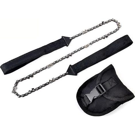 scie Chane Avec Poignes En Acier Lame Bidirectionnelle Outil De Survie Pour Camping Randonn Jardinage Etc.(33 Dents, 103 Cm) (1/5)