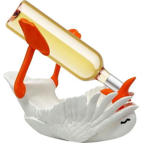 Porte-Bouteille En Forme D'Oie Décoration De Bureau Oie Imprimée En 3D  Présentoir À Vin Pour Bureau Pour Barman Collectionneur Propriétaire Dîner Cuisine Maison Restaurant Bureau Appartement Vit (1/5)
