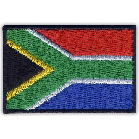 Aufnäher mit der Flagge der Republik Südafrika – 5 cm – Selbstklebende Rückseite – Gestickter Aufnäher/Abzeichen/Emblem