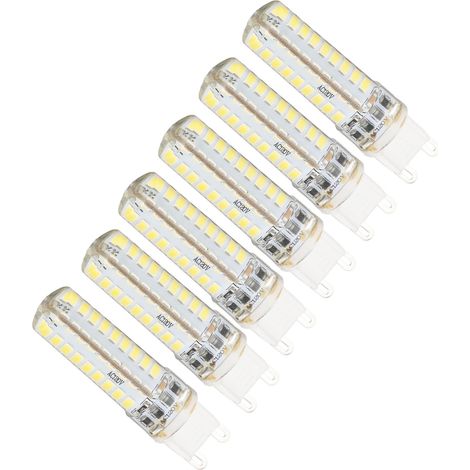 Lot de 6 ampoules LED G9 450 lm, dimmables, 72 LED, 5 W, 100-120 V, pour éclairage domestique (1/5)