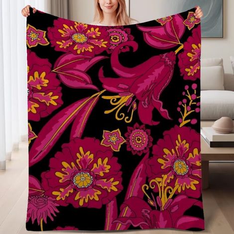 Couverture de lit en polaire, jeté doux et chaud de printemps, légère et luxueuse en microfibre de polyester, décoration intérieure, ajout parfait à la décoration intérieure, excellent cadeau pour lui (1/4)