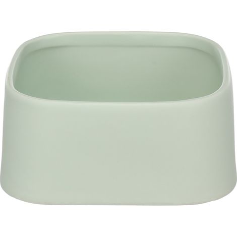 Gamelle carrée Zara en céramique pour chien 900 ml vert (1/3)