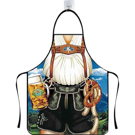 Tablier de fête allemand, tablier Oktoberfest résistant à l'huile tablier Dirndl pour femme, tablier Lederhosen tablier nouveauté pour femme tablier femme drôle de cuisine (1/5)