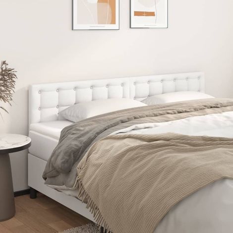 Têtes de lit Blanc 160x5x78/88 cm Similicuir (1/5)