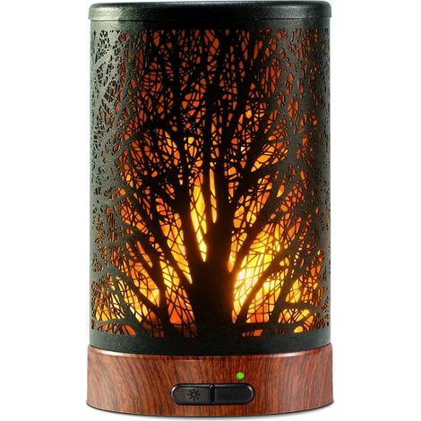 Diffuseur huiles essentielles bois pétales, humidificateur ultrasonique silencieux, diffuseur aromathérapie décoration maison chambre salon bureau (1/5)