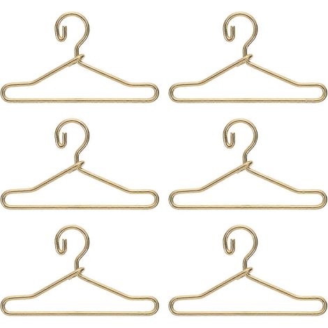 50 cintres métalliques pour vêtements de poupée, cintres professionnels, mini cintres-4.00X2.20X0.10CM-Golden
