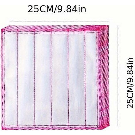 Lot de 3 torchons à vaisselle réutilisables en microfibre de bois, 5 couches de coton, fibres végétales, dégraissants et faciles à nettoyer. (1/4)