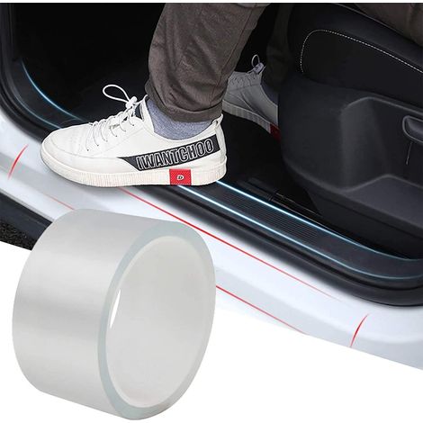 Autocollant de Seuil de Porte de Voiture Universel - Film de Protection Transparent 5 cm x 10 m pour Peinture, Bord de Porte et Pare-Chocs (1/5)