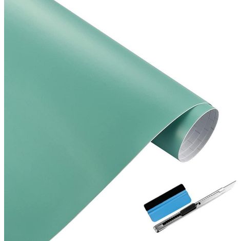 Matte Vinylfolie selbstklebend, blasenfrei, für Auto, 5cm x 900cm, Blau (1/5)