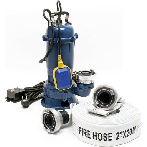 Bomba sumergible para aguas residuales de 550 vatios 10.000 litros por hora manguera de 20 m 160002471 (1/5)