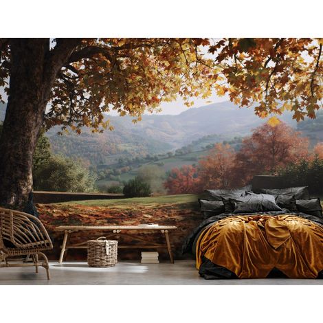 Fototapete Landschaft Bäume Natur, für Wohnzimmer und Schlafzimmer, 150 x 105 cm – Komplettset inkl. Kleister & Anleitung (1/5)