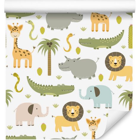 Papier peint animaux sauvages pour salon et chambre 50x1000 cm (1/5)