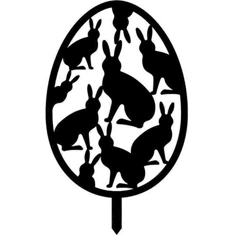 Osterhasen-Ei-Gartenstecker aus Acryl, Dekoration für Neujahr, Geburtstagsfeier